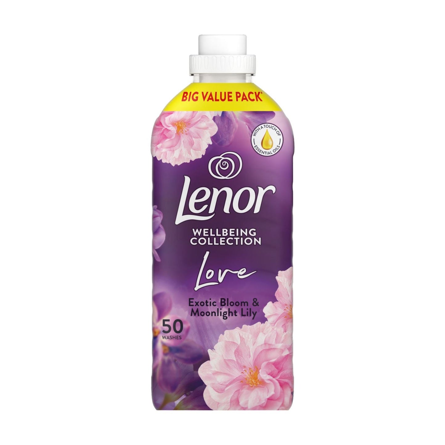 Lenor Fabric Conditioner Exotic Bloom & Moonlight Lily Scent 50 Washes 1.65 Liter