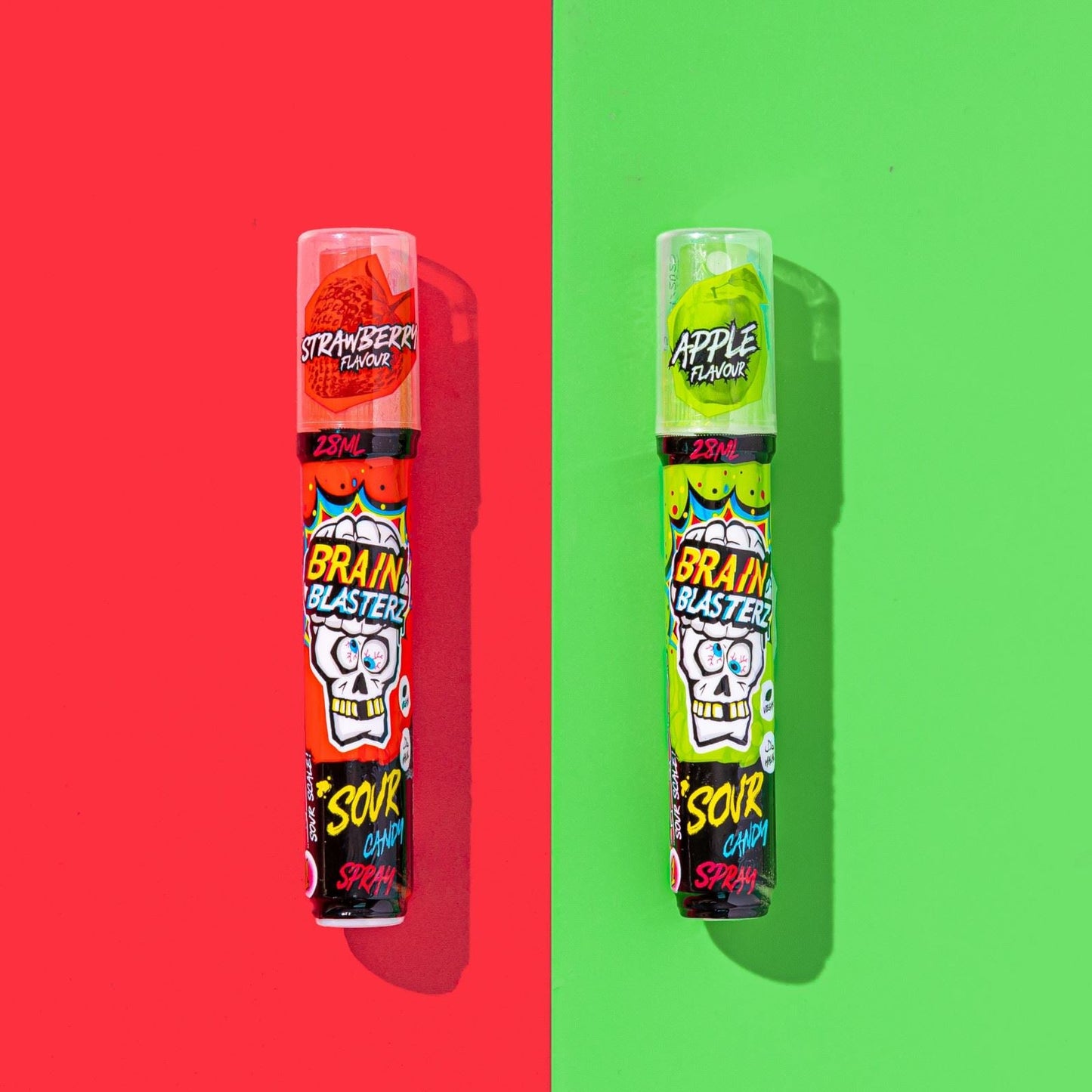 Brain Blasterz Sour Candy Spray Apple & Strawberry Flavor 28 ml (Box of 18)