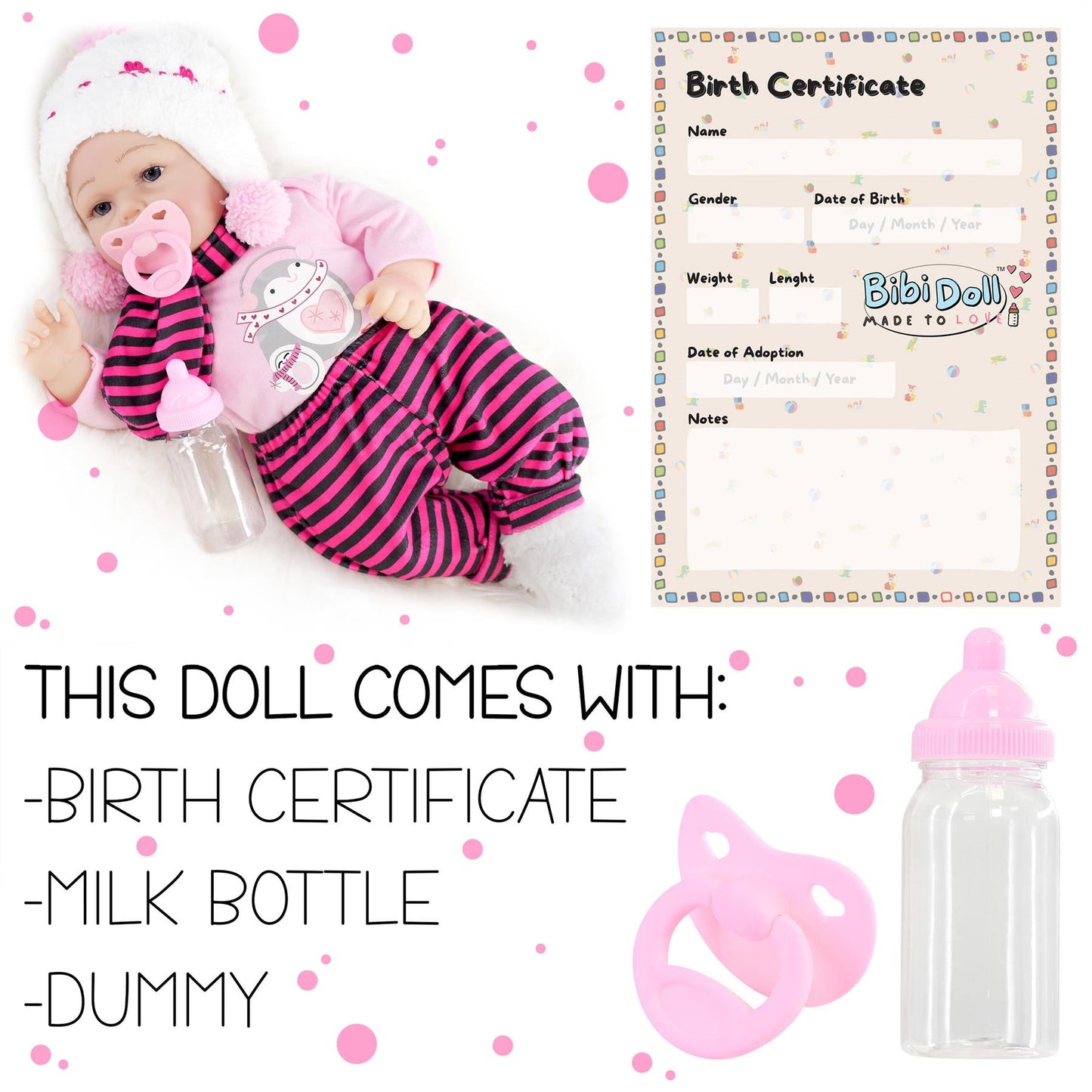 BiBi Doll Reborn Girl "Snowflake" (43 cm / 17")