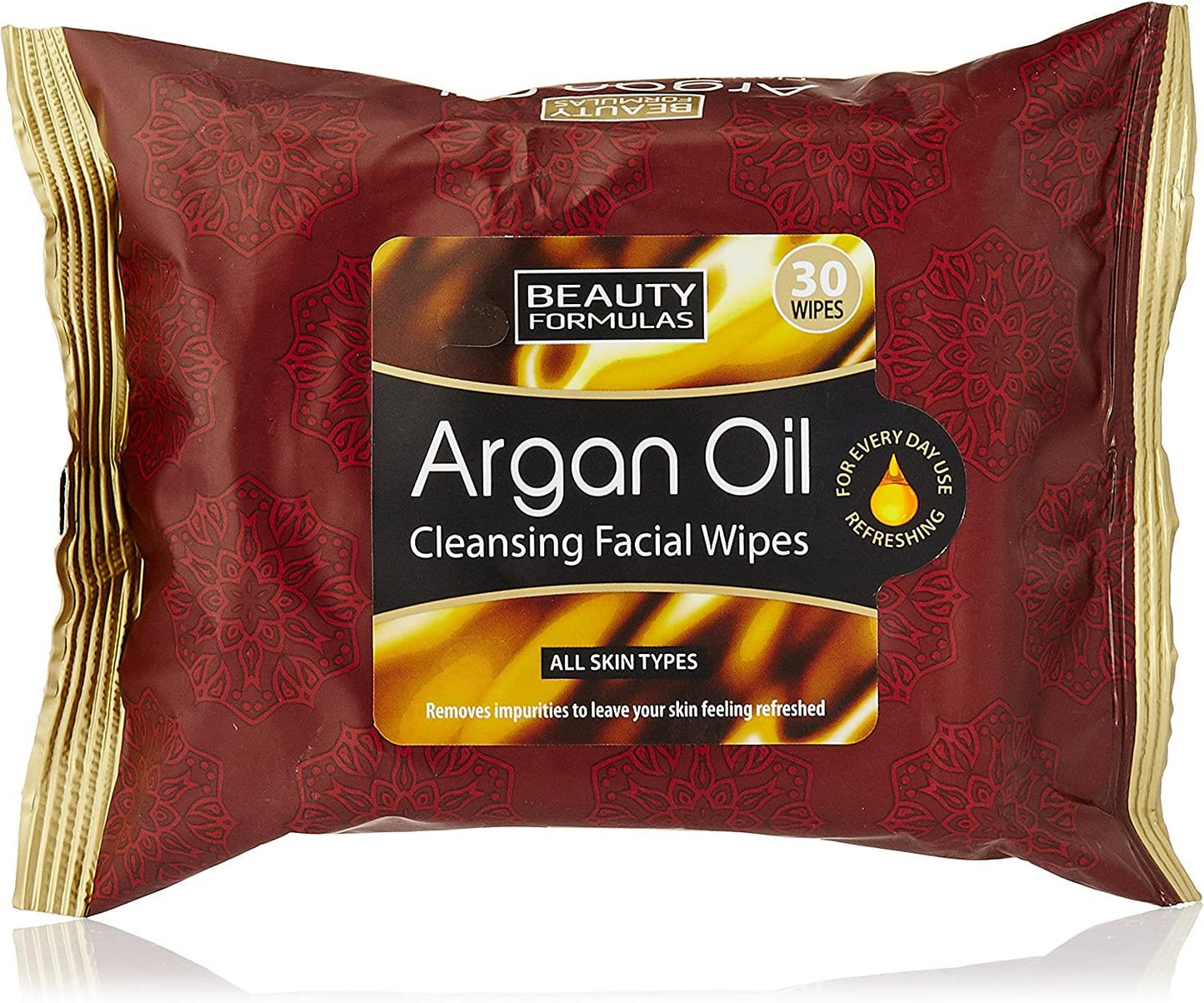 Beauty Formulas Argan Oil Cleansing Facial Wipes 30 Wipes