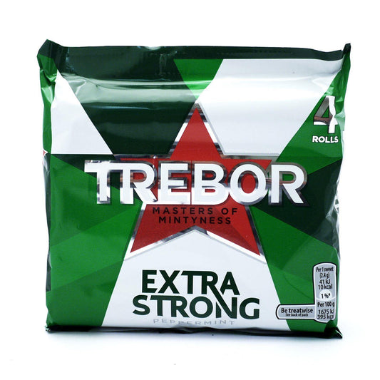 Trebor Extra Strong Mints 165.2g (12 Packs of 4, Total 48)