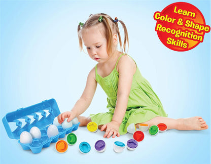 12 Shape Sorter Eggs