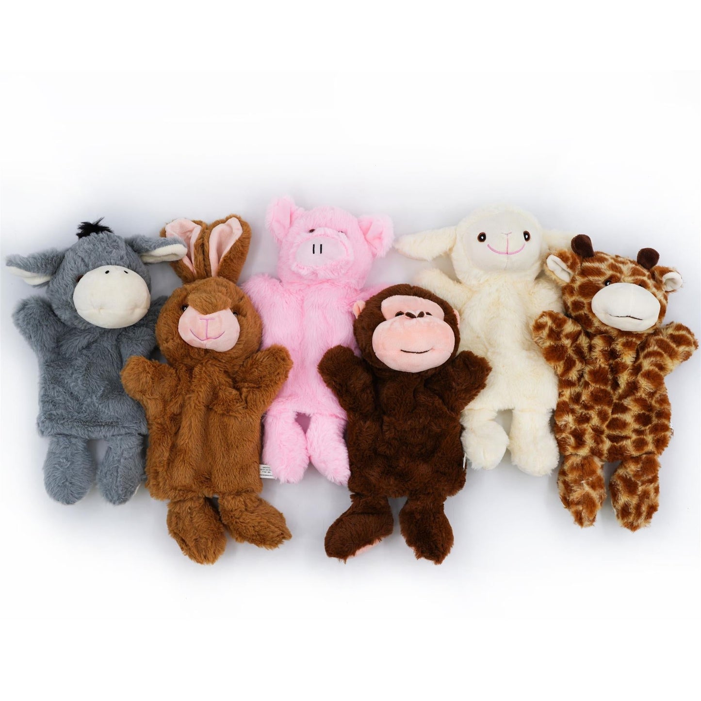 Set Of 6 Animal Hand Puppets For Story Telling & Acts