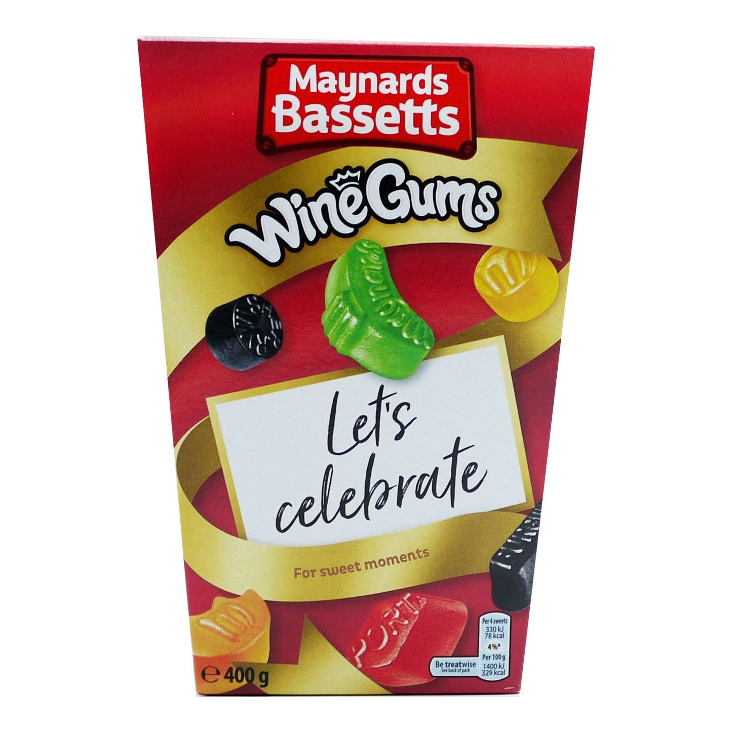 Maynards Bassetts Wine Gums 400g (Box of 6)