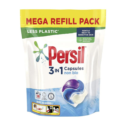 Persil 3 In 1 Capsules Non Bio 50 Wash