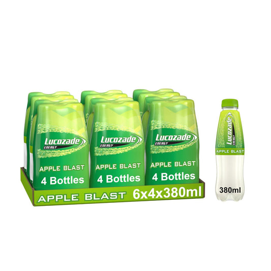 Lucozade Energy Apple 380 ml 4pk (Box of 6)