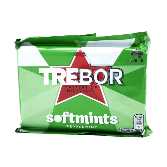 Trebor Softmints Peppermint 179.6g (18 Packs of 4, Total 72)