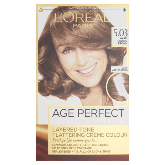 L Oreal Excellence Color Age Perfect Permanent Colour 5.01, Warm Golden Brown by Excellence Color