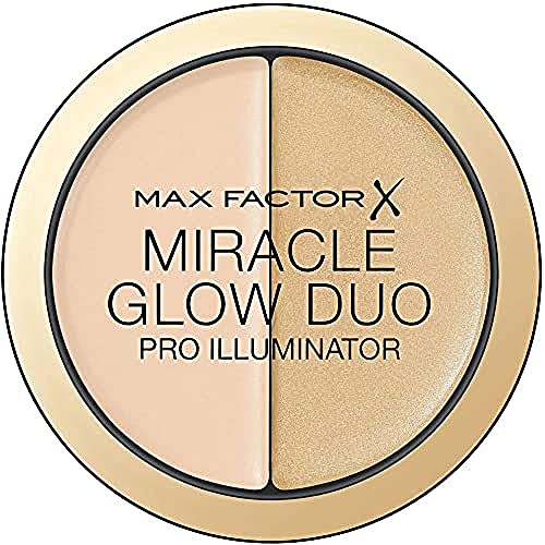 Max Factor Miracle Glow Duo Pro Illuminator, Creamy Highlighter, 10 - Light