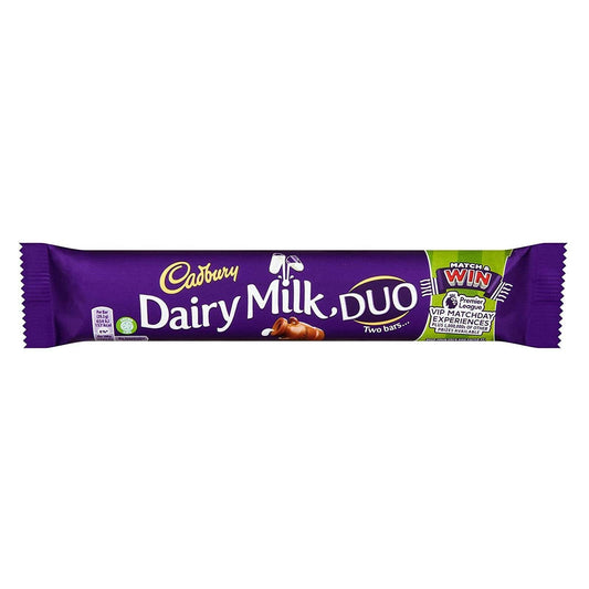 Cadbury Dairy Milk Chocolate Duo Bar 58.6g (Box of 36)