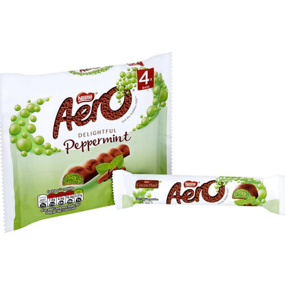 Nestle Aero Bubble Peppermint Chocolate Bar 108g (14 Packs of 4, Total 56)