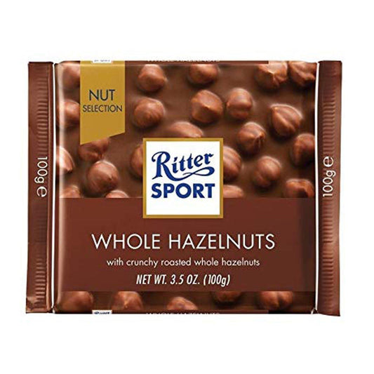 Ritter Sport Whole Hazelnuts 100g (Box of 10)