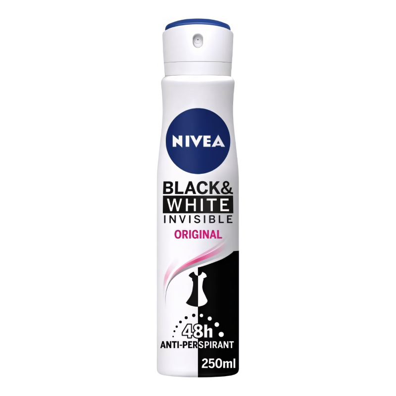 Nivea Black & White Invisible Deodorant Spray 250ml