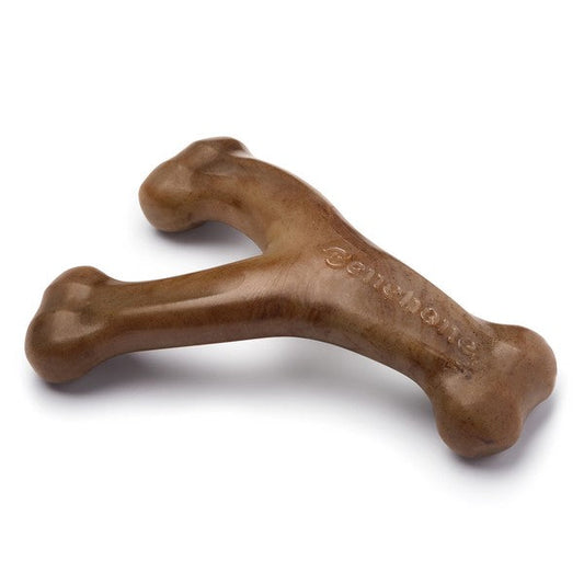 Benebone Wishbone Nylon Dog Toys Bacon Flavour 4 Sizes