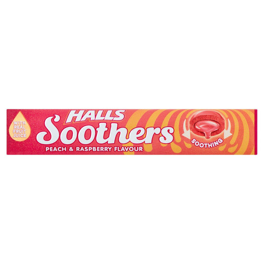 Halls Soothers Peach & Raspberry Sweets 45 g (Box of 20)