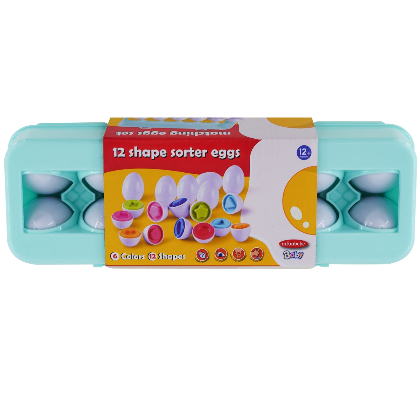 12 Shape Sorter Eggs