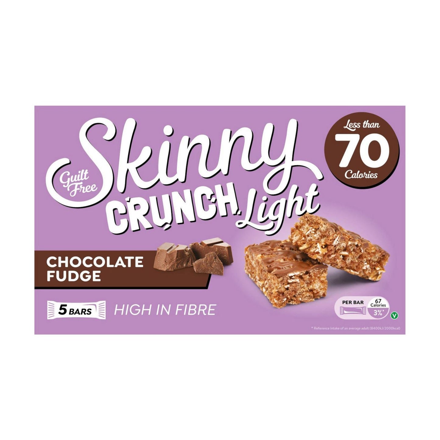 Skinny Crunch Light Chocolate Fudge  5 x 19 g (Box of 10)