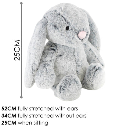 10" Plush Super Soft Grey Rabbit Cuddly Toy