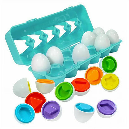 12 Shape Sorter Eggs