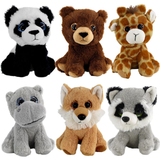 Set of 6 Soft Plush Animals Toys